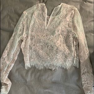 Lace long sleeve top